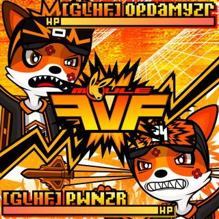 The cover artwork of Endgame showing the two foxes OpDaMyZr and PWNZR angrily staring each other down in a video game "versus" screen with "FvF" (Fox versus Fox) in the middle.